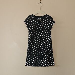 Art Class Black and White Floral Kids Casual Dress Sz 8